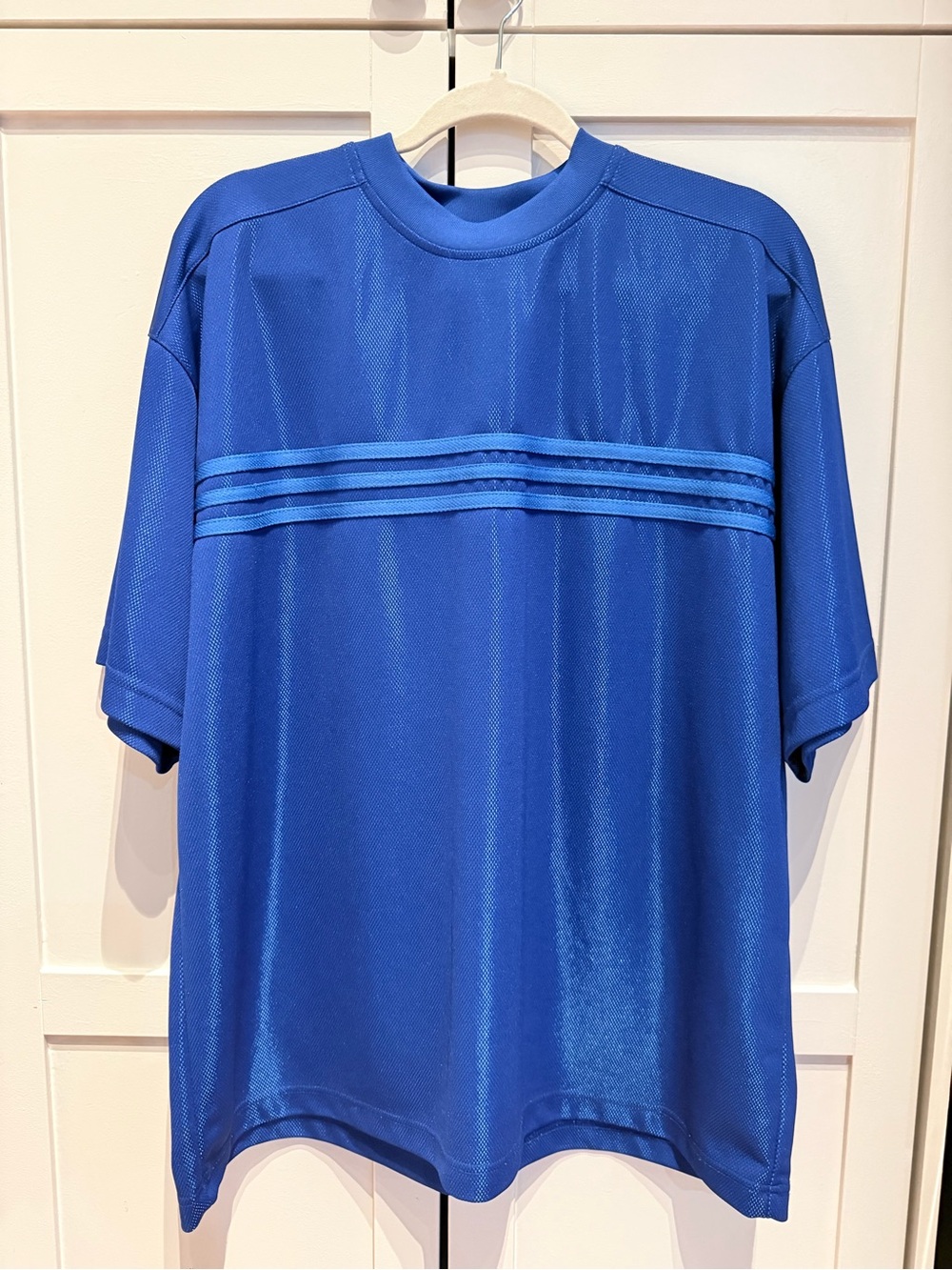 Adidas Vintage Royal Blue Mesh Football Practice Jersey Blank Shirt Large